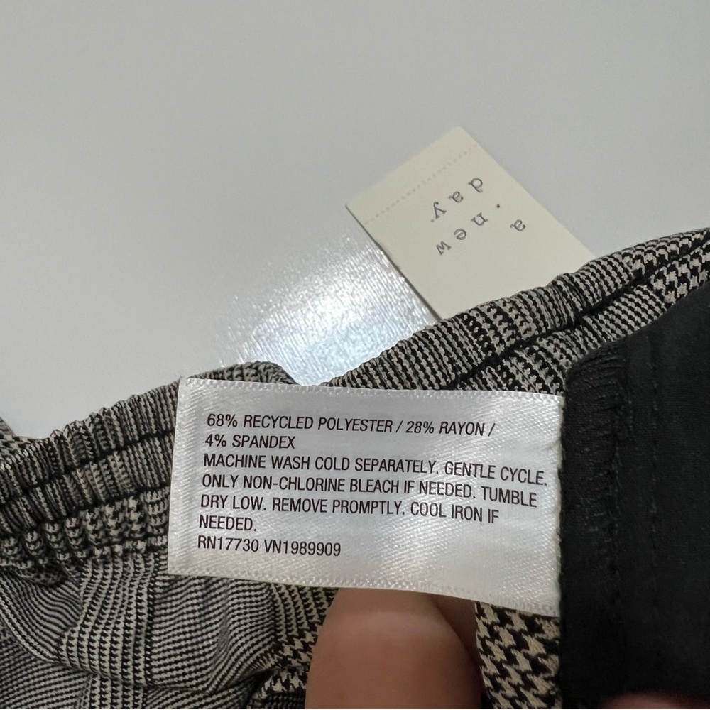 NWT a new day Size XXL Wide Leg Drawstring Plaid Pants - Brown - Picture 10 of 12